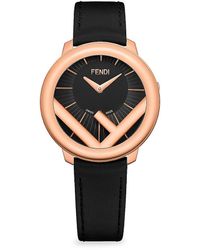 Fendi - Run Away 36mm Stainless Steel & Leather Strap Watch - Lyst