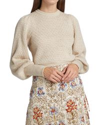 byTiMo Pointelle-knit Wool-blend Jumper - Natural