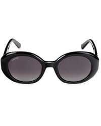 Swarovski - 52mm Crystal Oval Sunglasses - Lyst
