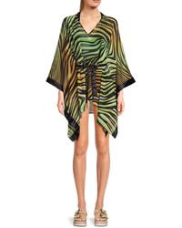 Roberto Cavalli - Abstract Mini Cover Up Caftan - Lyst