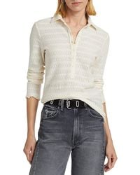 Rag & Bone - Julia Pointelle-Knit Polo - Lyst