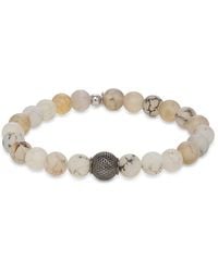 Tateossian - Sterling & Fire Agate Beaded Bracelet - Lyst