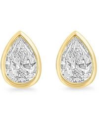 Effy - 14k Yellow Gold & 1.45 Tcw Lab-grown Diamond Teardrop Stud Earrings - Lyst