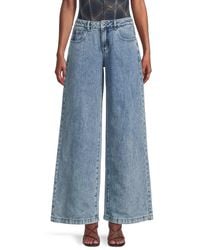 WeWoreWhat - Cotton Low-rise Flared Relaxed Fit Jeans - Lyst