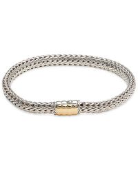 John Hardy - Classic Chain Sterling & 18K Bracelet - Lyst