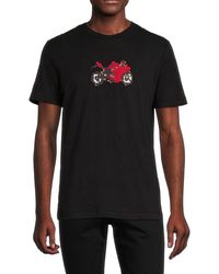 French Connection - Pixel Motorbike Embroidered Tee - Lyst