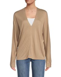 Vince - V Neck Dolman Top - Lyst