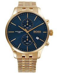 BOSS by HUGO BOSS 42mm Goldtone Stainless Steel Chronograph Watch - Blue