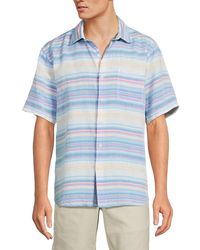 Tommy Bahama - Sand Striped Linen Blend Shirt - Lyst