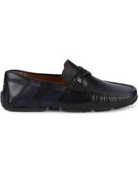 Bally Pierrick Slip-on Leather Loafers - Black