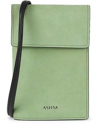 Ashya - Logo Leather Lanyard Passport Holder - Lyst