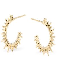 AREA STARS - 14K Goldplated Starburst Half Hoop Earrings - Lyst