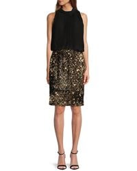 Karl Lagerfeld - Sleeveless Sequin Dress - Lyst