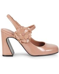 Karl Lagerfeld - 90Mm Floral Appliqué Glossy Pumps - Lyst