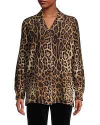 Dolce & Gabbana - Leopard-print Silk Shirt - Lyst