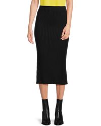 Solid & Striped - The Yvette Ribbed Midi Skirt - Lyst