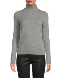 Saks Fifth Avenue - Rib-Knit Turtleneck 100% Cashmere Sweater - Lyst