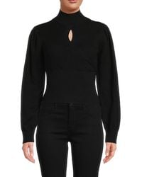 BCBGeneration - Ribbed Puff Sleeve Sweater - Lyst