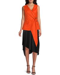 BCBGMAXAZRIA - Linen Blend Peplum Vest - Lyst