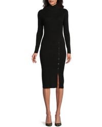 DKNY - Ribbed Bodycon Midi-Dress - Lyst