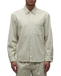 Hudson Jeans - Pinstriped Cotton-Blend Shirt - Lyst