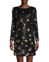 MILLY - Selene 3D Floral Sequin Minidress - Lyst