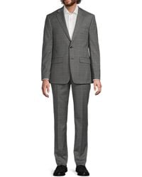 Calvin Klein - Wool-Blend Windowpane Slim Suit - Lyst