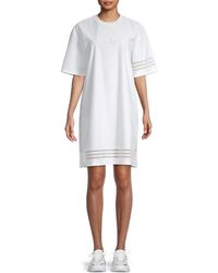 adidas Dropped-shoulder Recycled Polyester T-shirt Dress - White