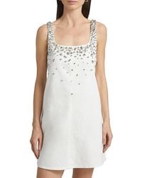 Rag & Bone - Kimmie Embellished Denim Shift Dress - Lyst