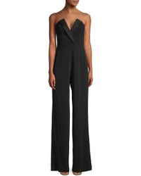 Jay Godfrey Contrast Sleeveless Jumpsuit - Black