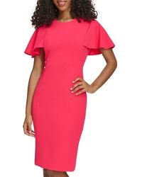 Calvin Klein - Flutter Sleeve Sheath Dress - Lyst