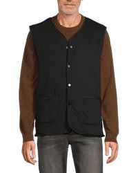 American Stitch - Faux Shearling Quilted Vest - Lyst