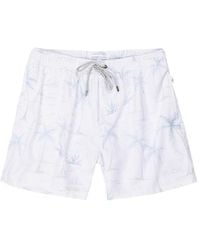 Vintage Summer - Palm Print 4-Way Stretch Volley Swim Shorts - Lyst
