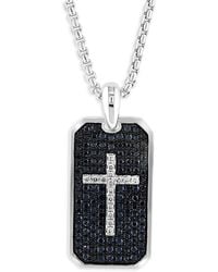 Effy - 14K & 1.1 Tcw Diamond Cross Pendant Necklace - Lyst