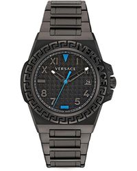 Versace - Greca Reaction 44Mm Ip Stainless Steel Bracelet Watch - Lyst