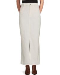 10 Crosby Derek Lam - Front Slit Denim Maxi Skirt - Lyst
