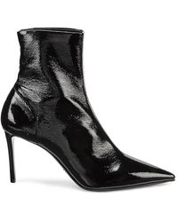 Prada Technical Fabric Point-toe Stiletto Ankle Boots - Black
