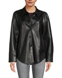 Michael Stars - Babe Faux Leather Shirt Jacket - Lyst