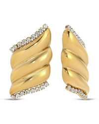 Eye Candy LA - Golden Annalise Goldtone Titanium & Cubic Zirconia Earrings - Lyst