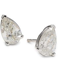 Saks Fifth Avenue - 14k White Gold & 2 Tcw Lab-grown Diamond Stud Earrings - Lyst