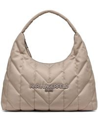 Karl Lagerfeld - Voyage Quilted Nylon Hobo Bag - Lyst