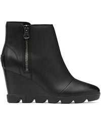 Sorel Joan Uptowntm Zip Wedge Boots - Black