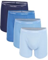 Calvin Klein 4-pack Classic-fit Cotton Boxer Briefs - Blue