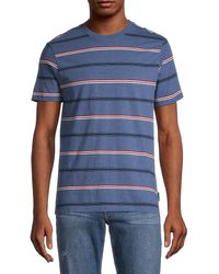 Ben Sherman Collegiate-stripe Crewneck T-shirt - Blue