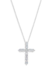 White Gold Cross Pendants for Women 