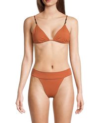 WeWoreWhat - Beaded Cooper Bikini Top - Lyst