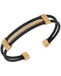 Eye Candy LA - Sebastian Two Tone Titanium Cuff Bracelet - Lyst