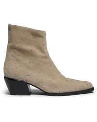Rag & Bone - Joni Studded Suede Zip Boots - Lyst