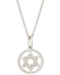 Judith Ripka 14k White Gold & Diamond Pendant Necklace - Multicolour
