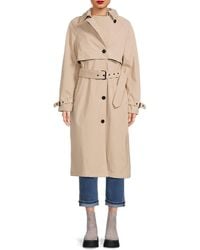 Karl Lagerfeld - Storm Flap Longline Trench Coat - Lyst